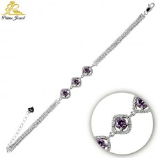 Gümüş Zirkon Taşlı Bilezik / Bileklik